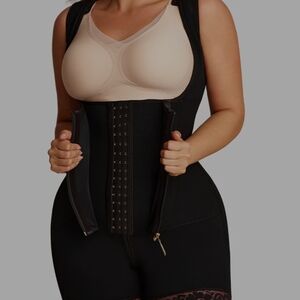 High-Compression Black Waist Trainer Shapewear